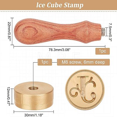 Olycraft 1Pc Brass Stamp Head DIY-OC0008-66J-1