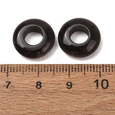 Natural Silver Sheen Obsidian European Beads G-C134-01H-1