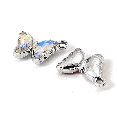 UV Plating Alloy Glass Pendants FIND-K032-22P-1