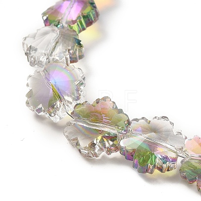 Transparent Electroplate Glass Beads Strands EGLA-E030-01A-01-1