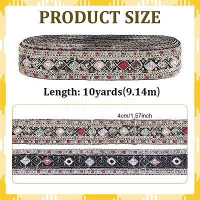 Ethnic Style Polyester Ribbon OCOR-WH0003-083B-1