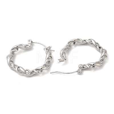 304 Stainless Steel Hoop Earrings EJEW-Z022-06P-1