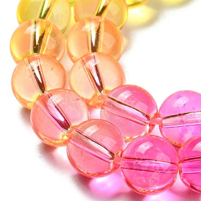 Dyed & Heated Synthetic Quartz Beads Strands G-P502-01C-05-1
