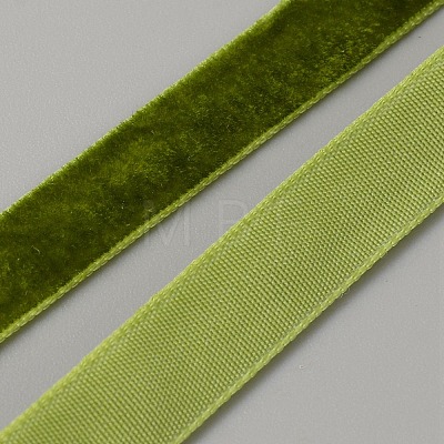 50 Yards Polyester Single Face Velvet Ribbon OCOR-WH0082-161C-1