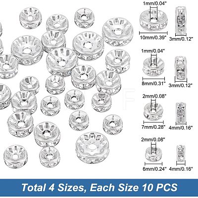 Unicraftale 40Pcs 4 Style 316 Surgical Stainless Steel Spacer Beads RB-UN0001-07-1