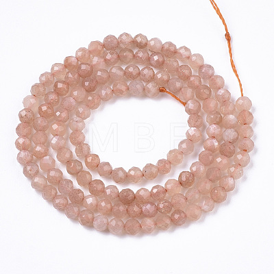 Natural Sunstone Beads Strands G-R462-036-1