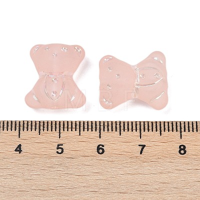 Frosted Transparent Acrylic Beads OACR-P029-20B-02-1