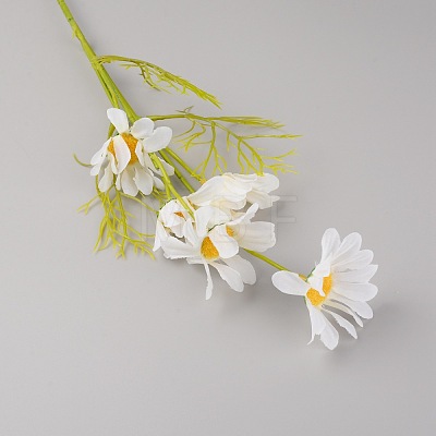 Silk Flower with Plastic Artificial Flower AJEW-WH0183-33-1