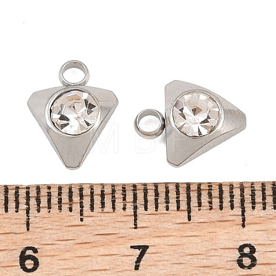 201 Stainless Steel Rhinestone Pendants RB-CBABFDA-12P-01-1