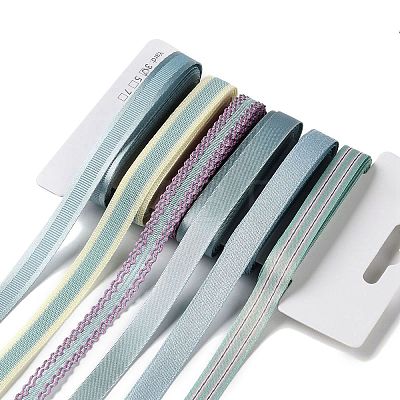 18 Yards 6 Styles Polyester Ribbon SRIB-Q022-F13-1