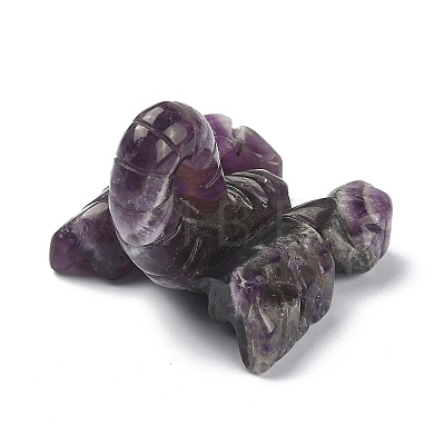 Natural Amethyst Carved Healing Scorpion Figurines DJEW-M008-01C-1