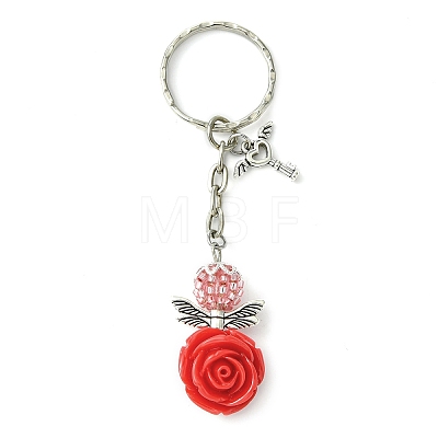 Resin & Alloy & Glass Keychain KEYC-MZ00015-01-1