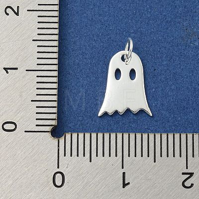 925 Sterling Silver Halloween Ghost Charms STER-NH0001-75S-1