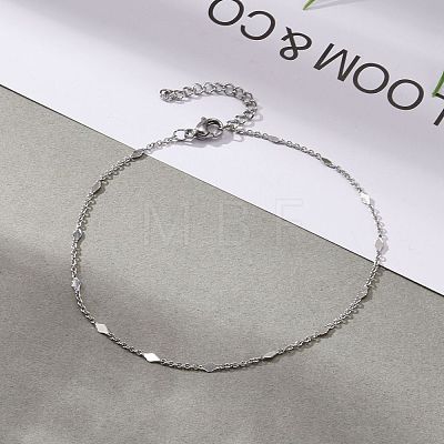 Rhombus Anklets AJEW-AN00442-1