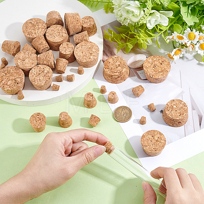 40Pcs 8 Styles Cork Stopper AJEW-ME0002-66-1