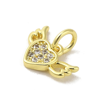 Real 18K Gold Plated Brass Pave Cubic Zirconia Pendants KK-M283-08C-01-1