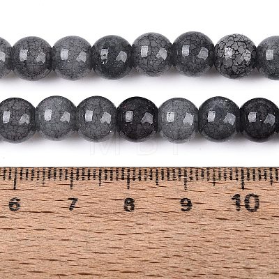 Baking Paint Crackle Glass Beads Strands GLAA-Q106-03A-01-1