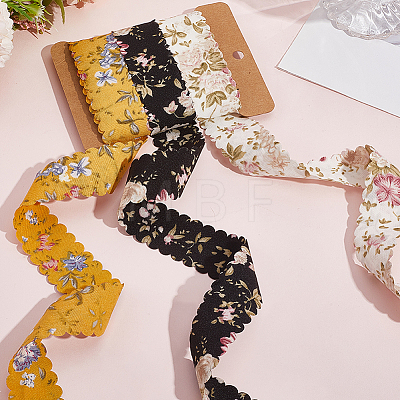 1 Set Polyester Flower Printed Ribbon OCOR-CY0002-38A-1