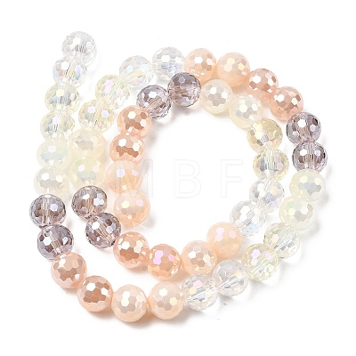 Electroplate Glass Beads Strands EGLA-D300-06-8mm-23-1