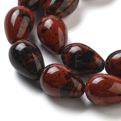 Natural Mahogany Obsidian  Beads Strands G-B106-A17-02-1