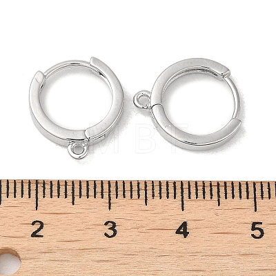 Brass Hoop Earrings Finding X-KK-H455-62P-1