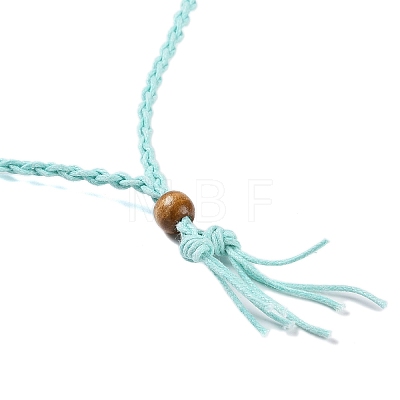 Braided Waxed Cord Empty Macrame Pouch Slider Necklace Making FIND-C061-01A-1