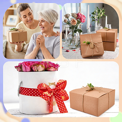 8Pcs Square Folding Kraft Paper Mailer Boxes CON-CP0001-018C-1