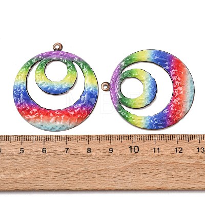 Rainbow Color Printed Iron Pendants RN-CBA3547-03A-1