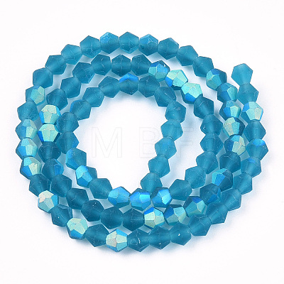 Imitate Austrian Crystal Bicone Frosted Glass Beads Strands LS-EGLA-A039-T3mm-MB01-1