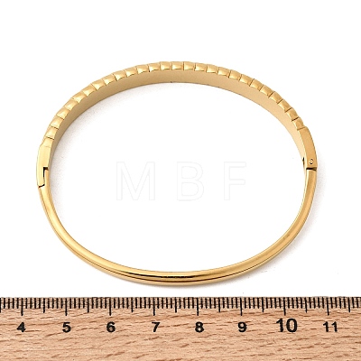 304 Stainless Steel Enamel Hinged Bangles for Women BJEW-B168-05G-1