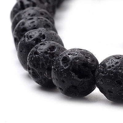 Natural Lava Rock Beads Strands G-S259-11-6mm-1