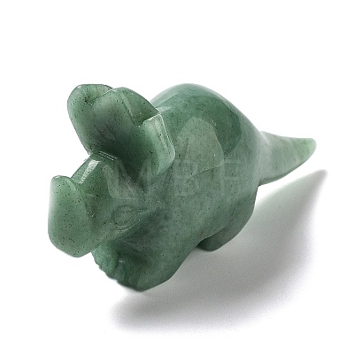 Natural Green Aventurine Carved Healing Rhinoceros Figurines DJEW-P016-01B-1