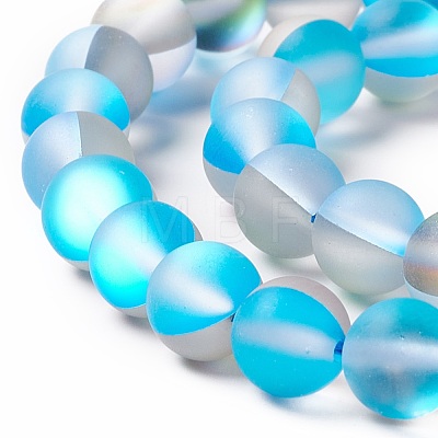 Synthetic Moonstone Beads Strands G-E573-01B-22-1