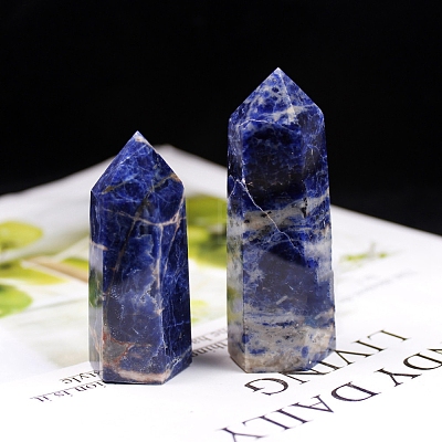 Point Tower Natural Sodalite Home Display Decoration PW-WG54681-04-1