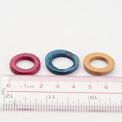 Dyed Wood Jewelry Findings Coconut Linking Rings COCO-O006C-M-1