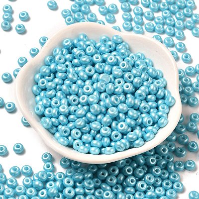 Baking Paint Luster Glass Seed Beads SEED-B001-04A-03-1