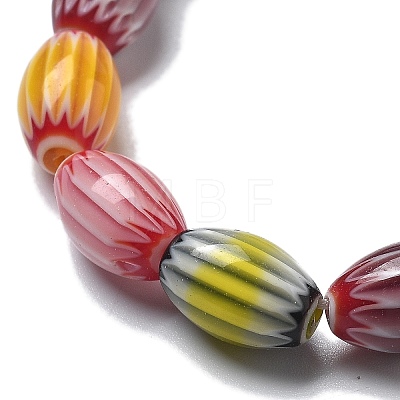 Handmade Millefiori Lampwork Beads Strands LAMP-F035-12-1