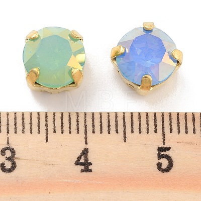 Flat Round Opal Sew On Rhinestones RGLA-G024-12B-G-1