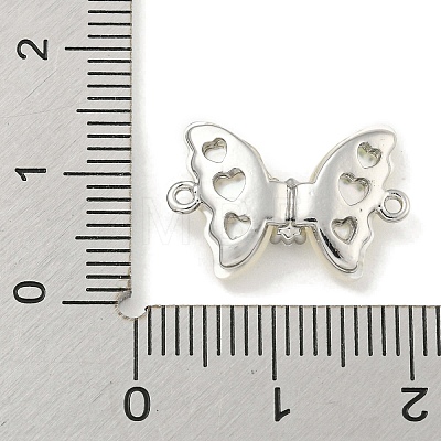 Brass Pave Clear Cubic Zirconia Butterfly Connector Charms KK-Q820-38P-1