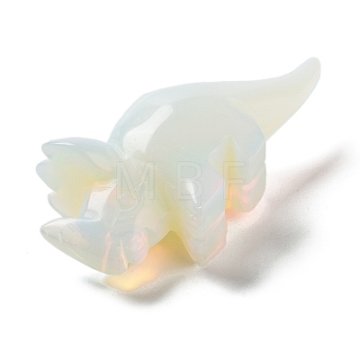 Opalite Carved Rhinoceros Figurines DJEW-P016-01J-1