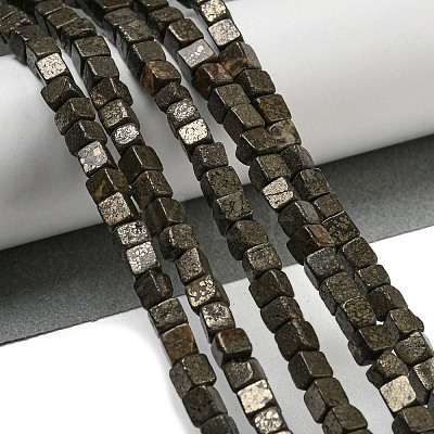 Natural Pyrite Beads Strands G-F631-K29-1