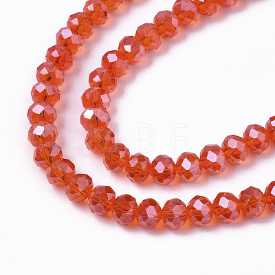 Electroplate Glass Beads Strands EGLA-A034-T6mm-A21-1