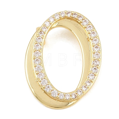 Brass Micro Pave Clear Cubic Zirconia Pendants CU-CBA8481-01G-O-1