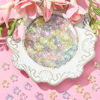 300Pcs Transparent Acrylic Beads TACR-CJ0001-48-1