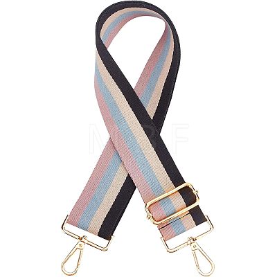 Cotton Cloth Stripe Pattern Bag Strap FIND-WH0077-75B-1