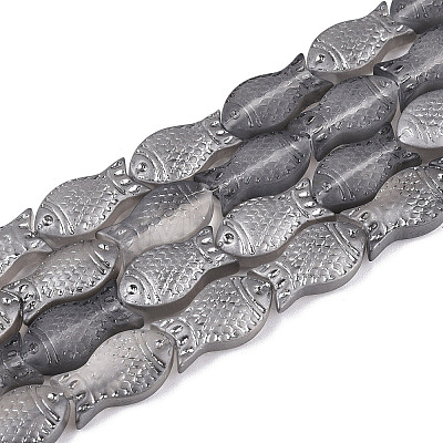 Frosted Glass Beads Strands GLAA-T023-40C-01-1