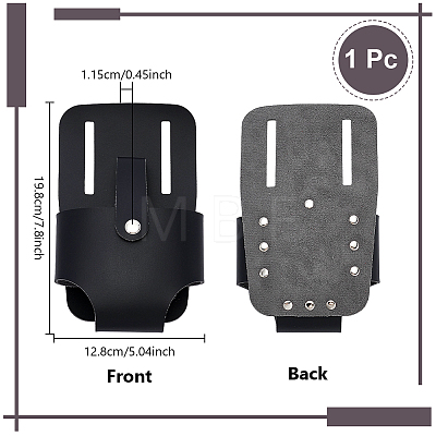 PU Leather Tape Measure Holder for Belt TOOL-WH0059-080C-1
