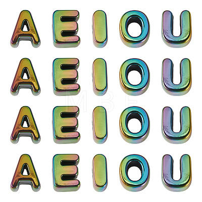 50Pcs 5 Styles UV Plating Opaque Acrylic Beads PACR-TA0001-31E-1