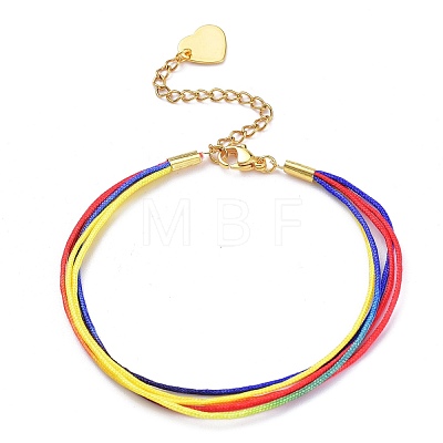 Segment Dyed Polyester Threads Multi-strand Bracelets BJEW-JB05672-1