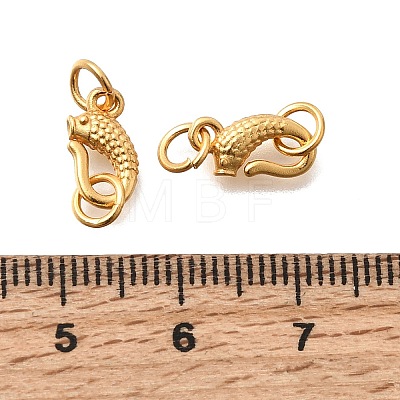 Brass S-Hook Clasps KK-G600-09G-1